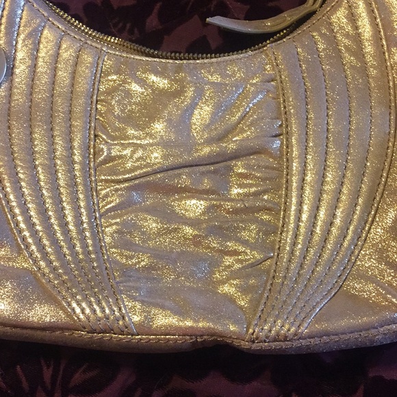 Stuart Weitzman metallic gold handbag - Picture 4 of 7